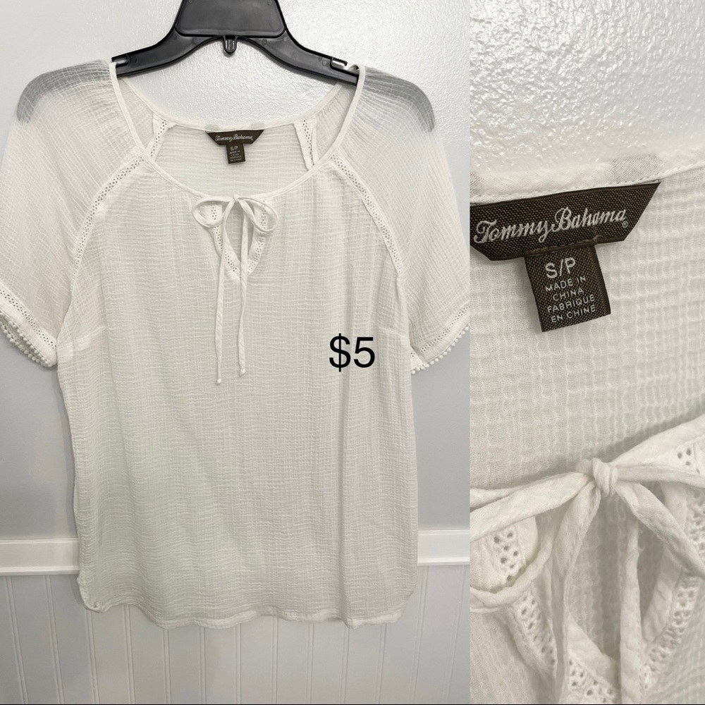 Closet clean-out, Tommy Bahama top, size S